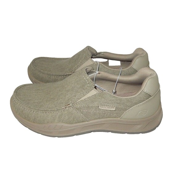 Skechers Cohagen Relaxed Fit Slip-On Shoes Loafers Men's 10.5 Memory Foam Taupe - Picture 5 of 8